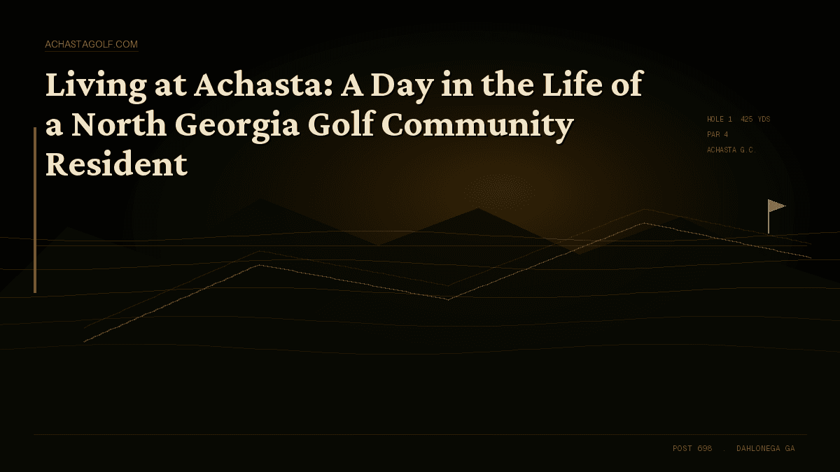 Living at Achasta: A Day in the Life of a North Georgia Golf Community Resident