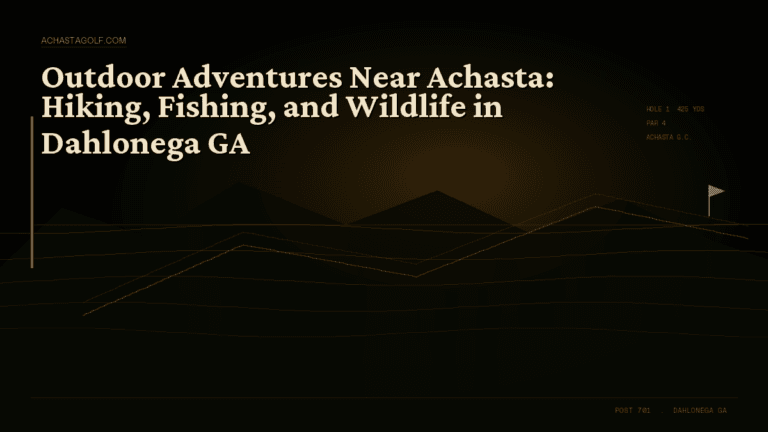 Outdoor Adventures Near Achasta: Hiking, Fishing, and Wildlife in Dahlonega GA