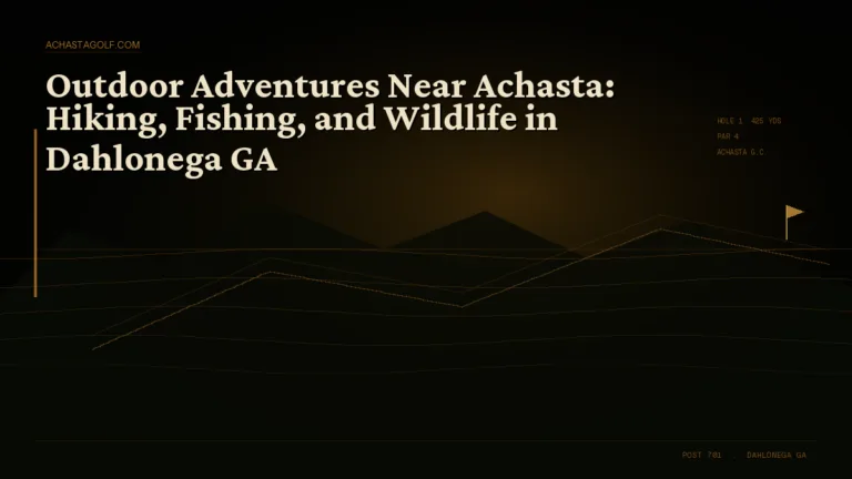 Outdoor Adventures Near Achasta: Hiking, Fishing, and Wildlife in Dahlonega GA