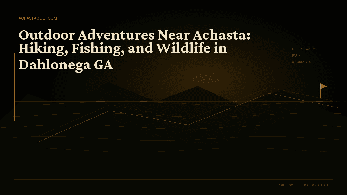 Outdoor Adventures Near Achasta: Hiking, Fishing, and Wildlife in Dahlonega GA